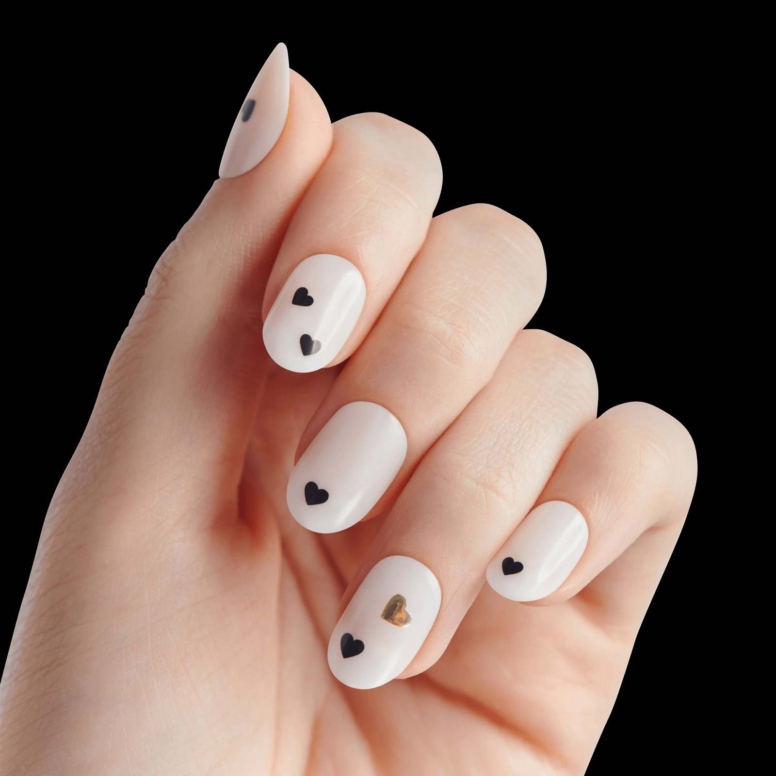 Small Black Heart Decals Visual Idea Small Black Heart Decals Visual Idea — Nails for Small Hands
