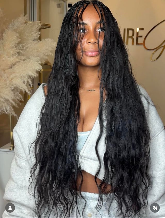 Mid-Back Individual Braids — Miracle Knot Braids