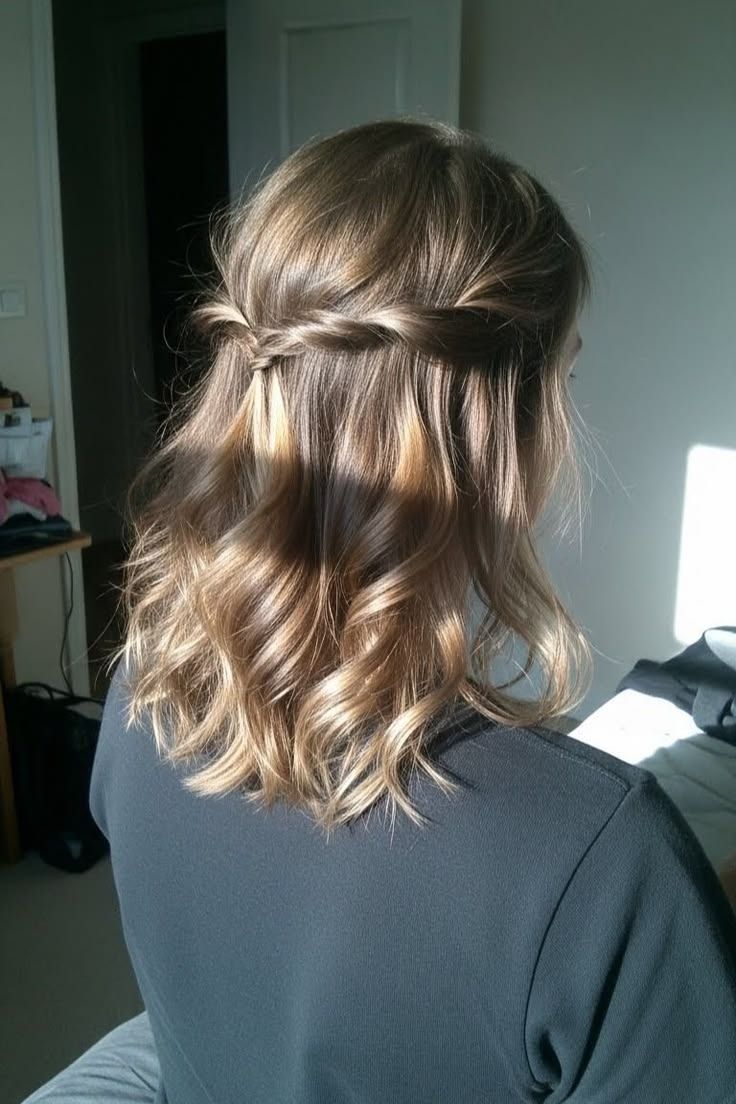 Middle Visual Idea — Half Up Half Down Medium Hair
