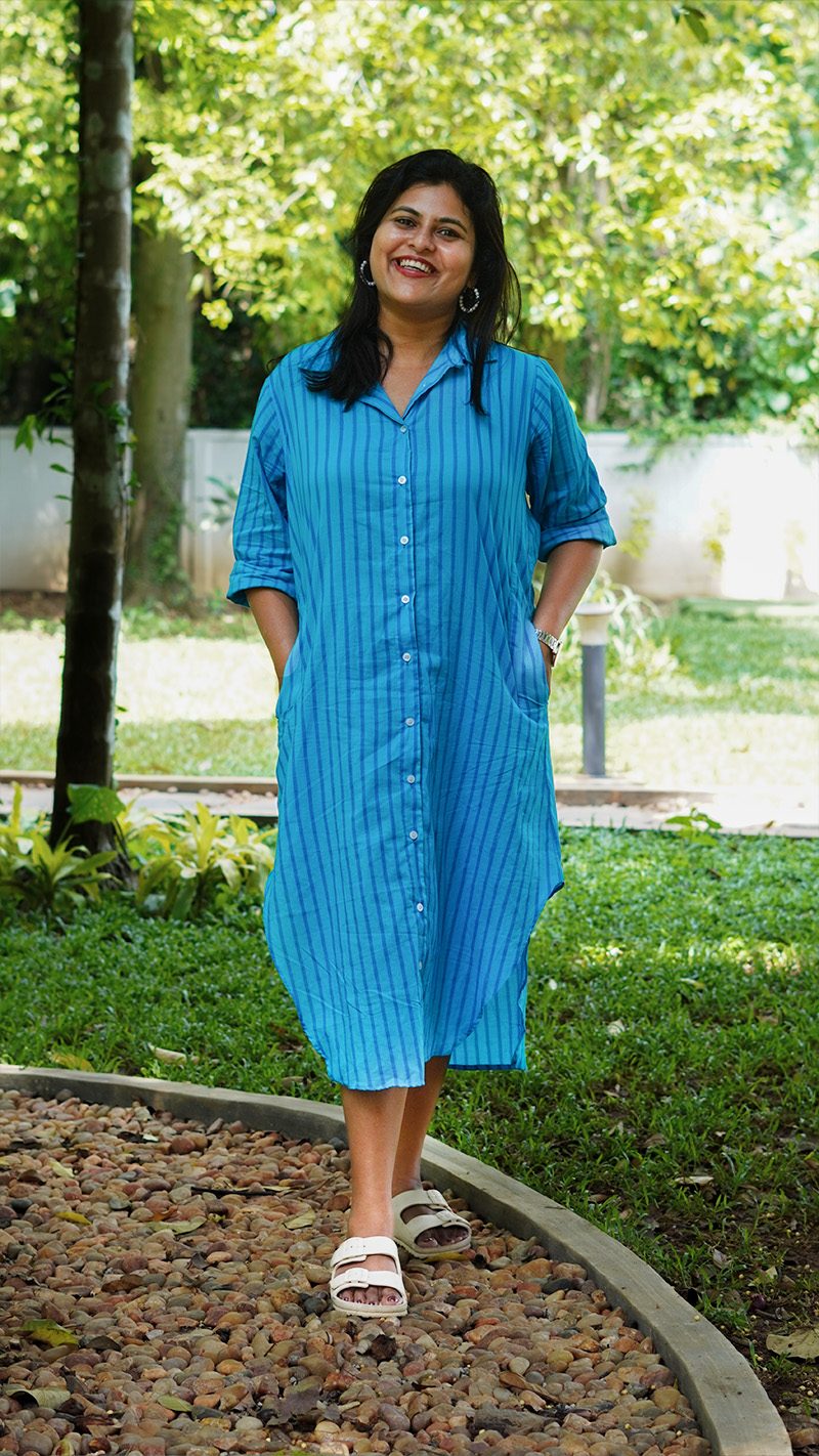 Oversized Blue and White Striped Shirt Dress for Everyday Oversized Blue and White Striped Shirt Dress for Everyday — Shirt Dresses