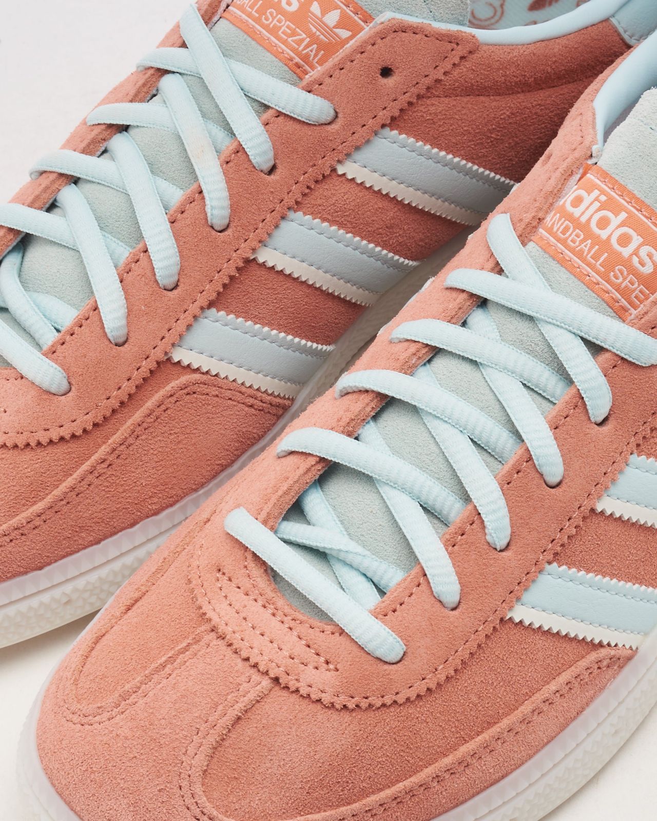 Pastel Pink and Blue Adidas Handball Spezial Sneakers Pastel Pink and Blue Adidas Handball Spezial Sneakers — Adidas Spezial Outfits