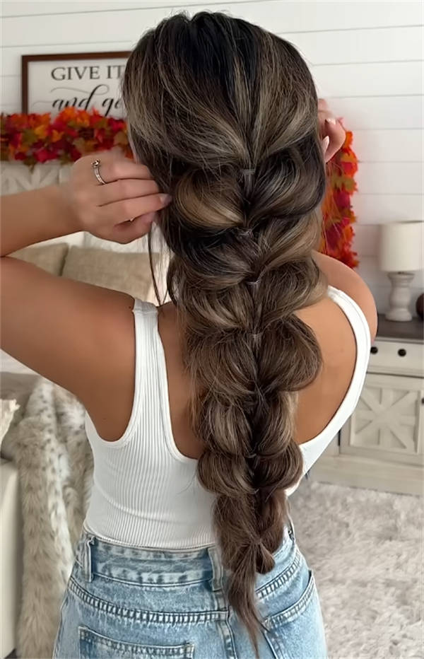 Dimensional Dark Brown Bubble Braid Dimensional Dark Brown Bubble Braid