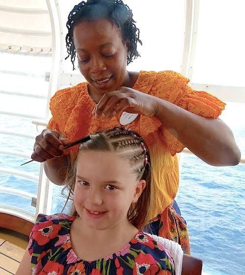 Black With Colorful Beads Visual Idea — Cruise Hairstyles