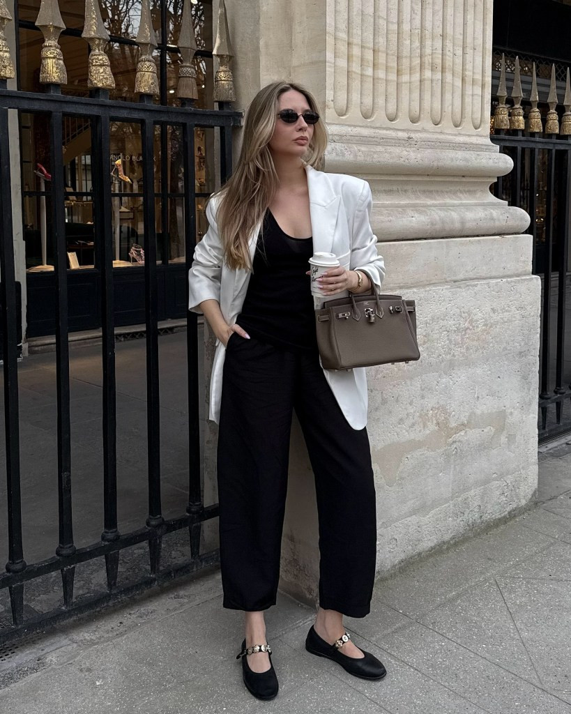 Monochromatic Black and White with Oversized Blazer Monochromatic Black and White with Oversized Blazer — Switzerland Outfits