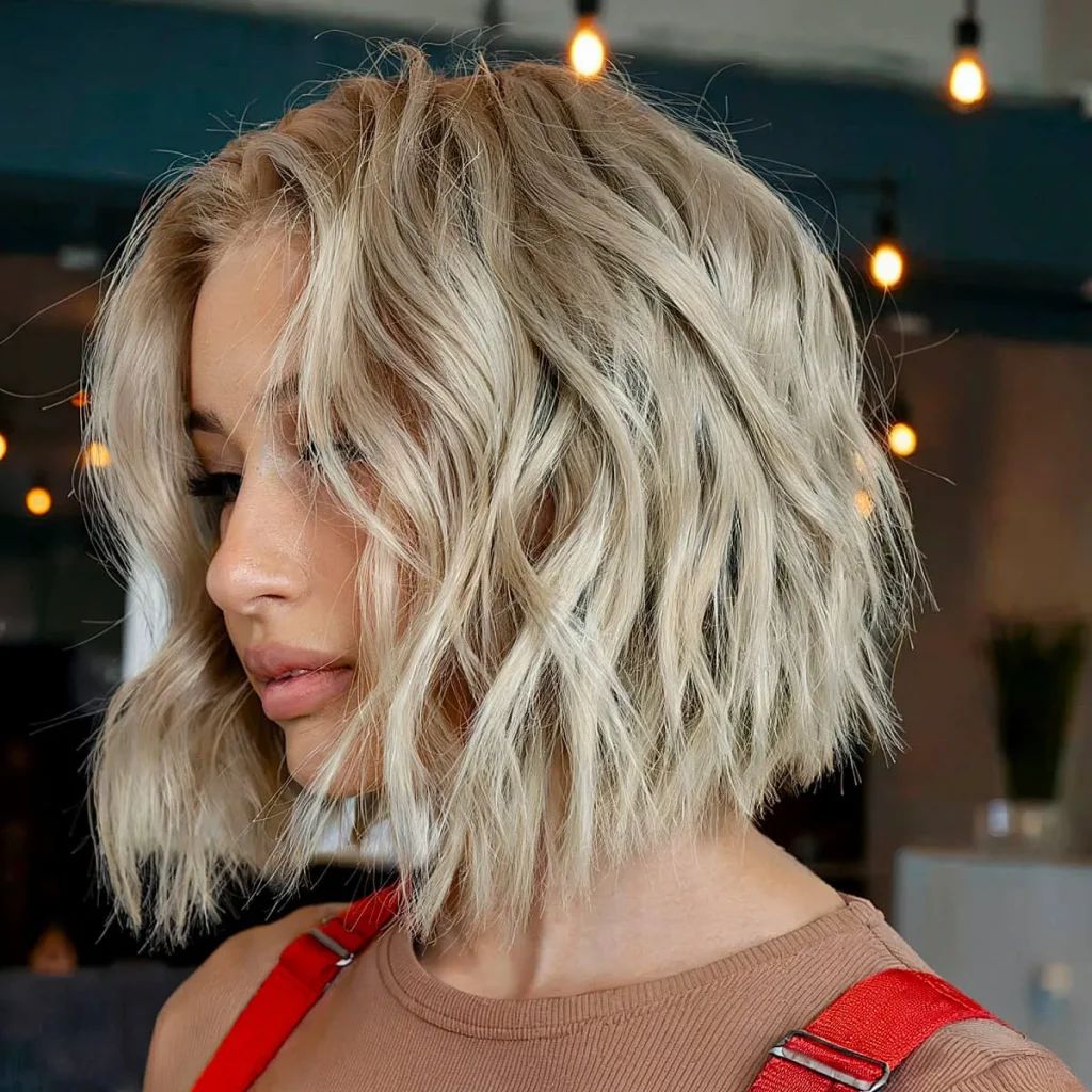 Beachy Waves Ash Blonde Bob Beachy Waves Ash Blonde Bob — Short Bob