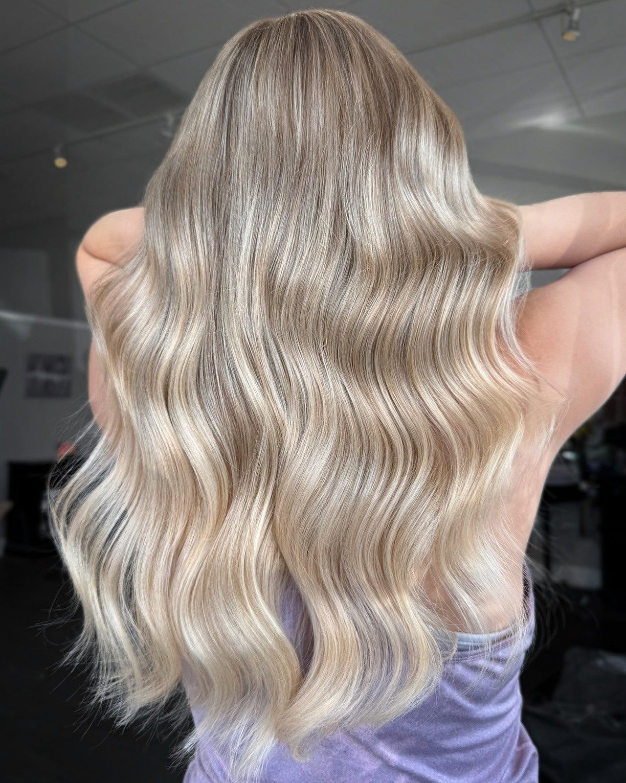Creamy Blonde With Golden Highlights Creamy Blonde With Golden Highlights — Champagne Blonde