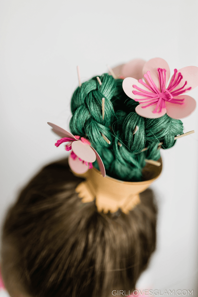 Braided Cactus With Flowers — Wacky Hair Day Ideas