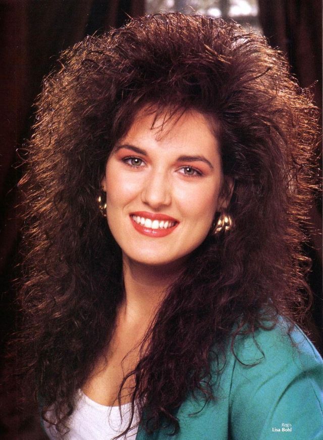 Extreme Volume And Height Mid-Back Dark Brown Teased Blowout — 80s Hairstyles
