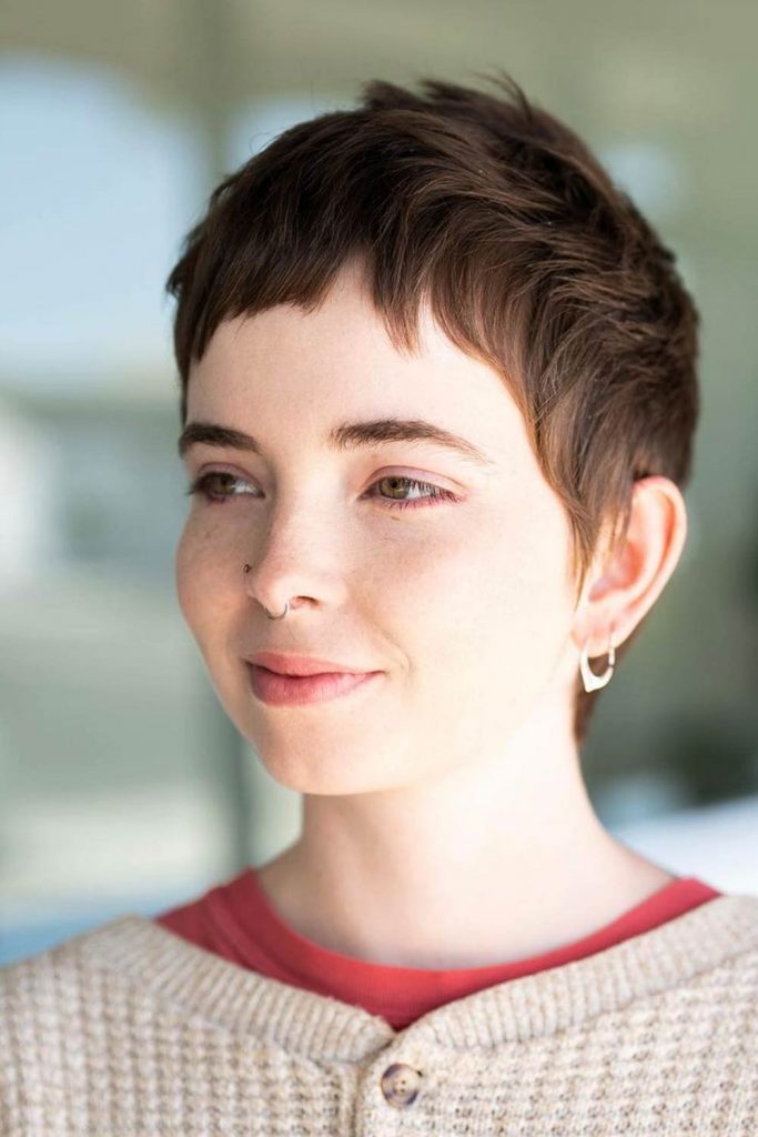 Textured Pixie With Wispy Bangs Textured Pixie With Wispy Bangs — Short Hair with Bangs