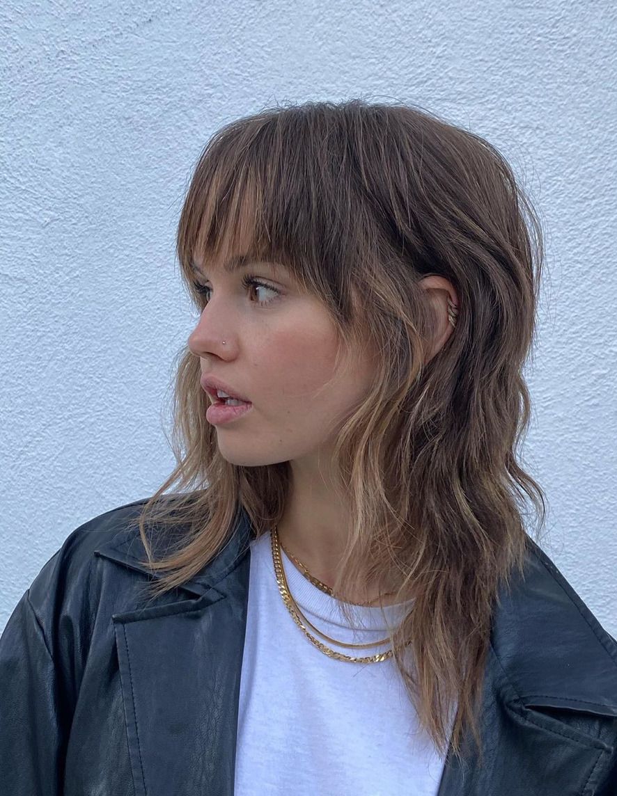 Chin To Collarbone Visual Idea — Short Wolf Cut