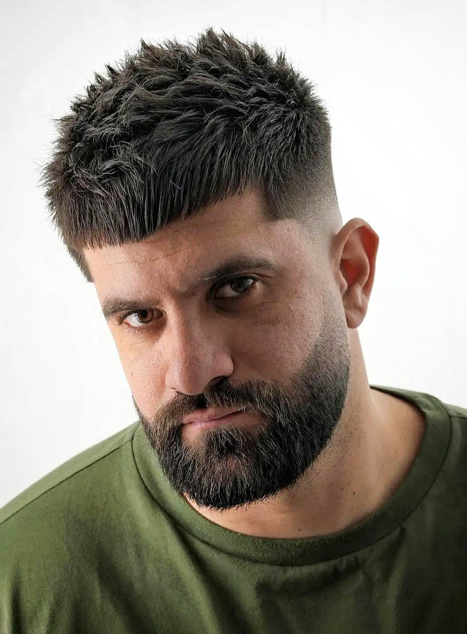 Tousled Wavy Edgar With Mid Fade Tousled Wavy Edgar With Mid Fade — Edgar Cut