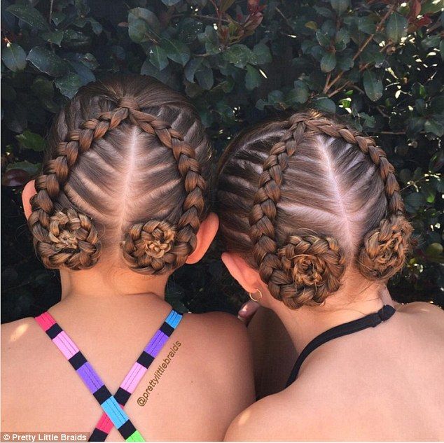 Two Braided Buns With Face-Framing Strands — Dance Recital Hairstyles