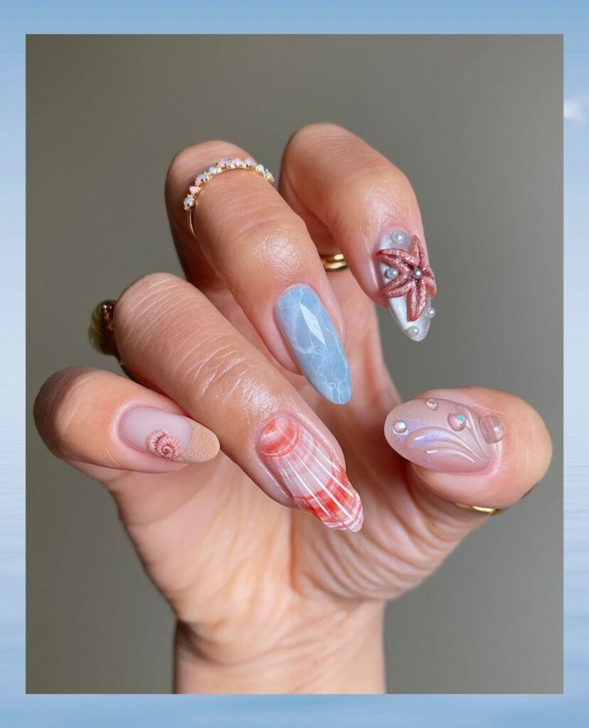 Glossy Iridescent Visual Idea — Girls Trip Nails