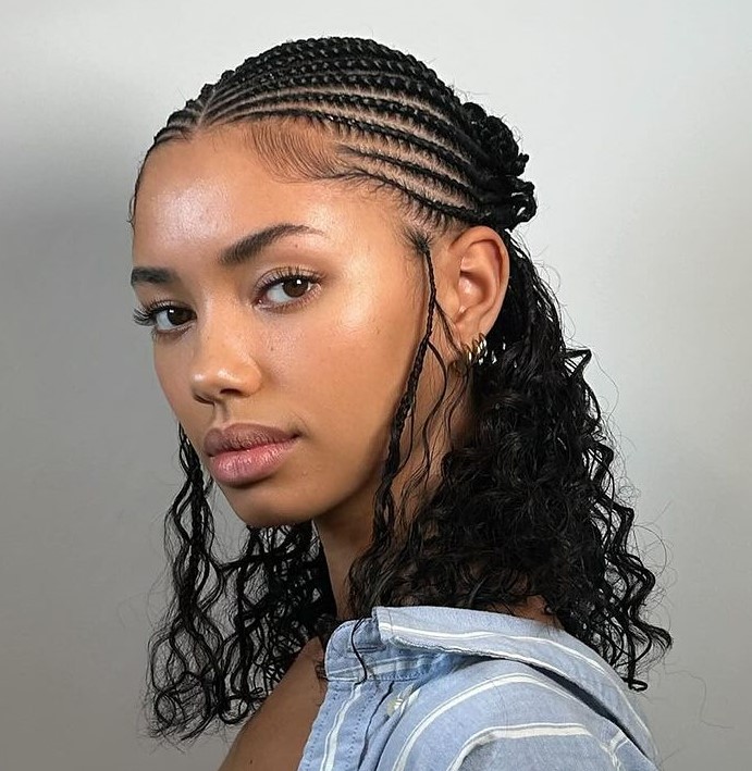 Mid-Back Fulani Braids with Color Mid-Back Fulani Braids with Color — Tribal Braids