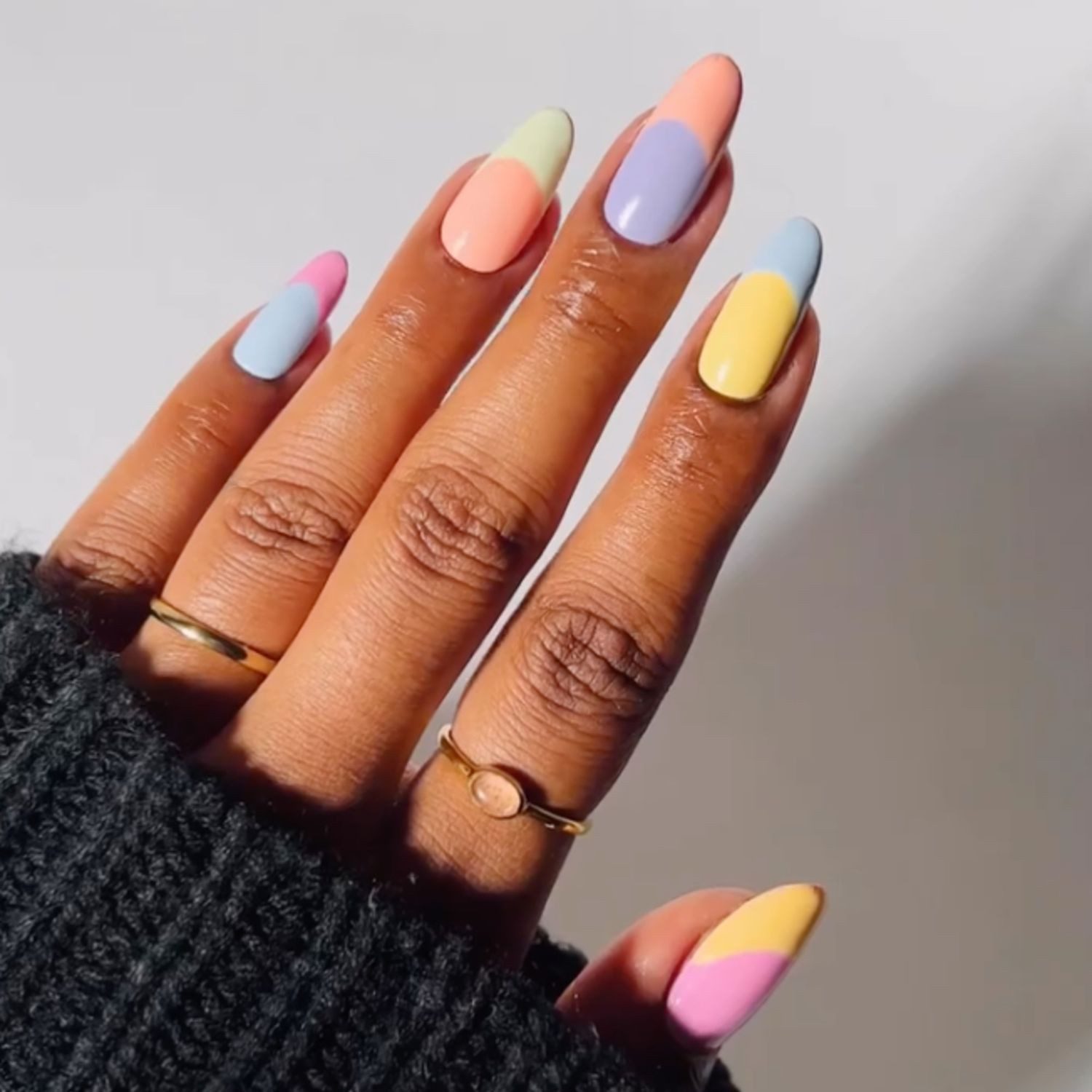 Soft Pastel Geometric Color Blocks Soft Pastel Geometric Color Blocks — Color Block Nails