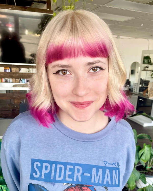 Chin-Length Visual Idea Chin-Length Visual Idea — Dip Dye Hair