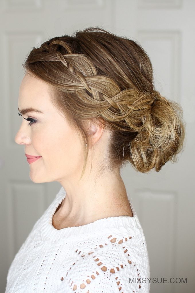 Four-Strand Braid into Low Bun — Braided Bun