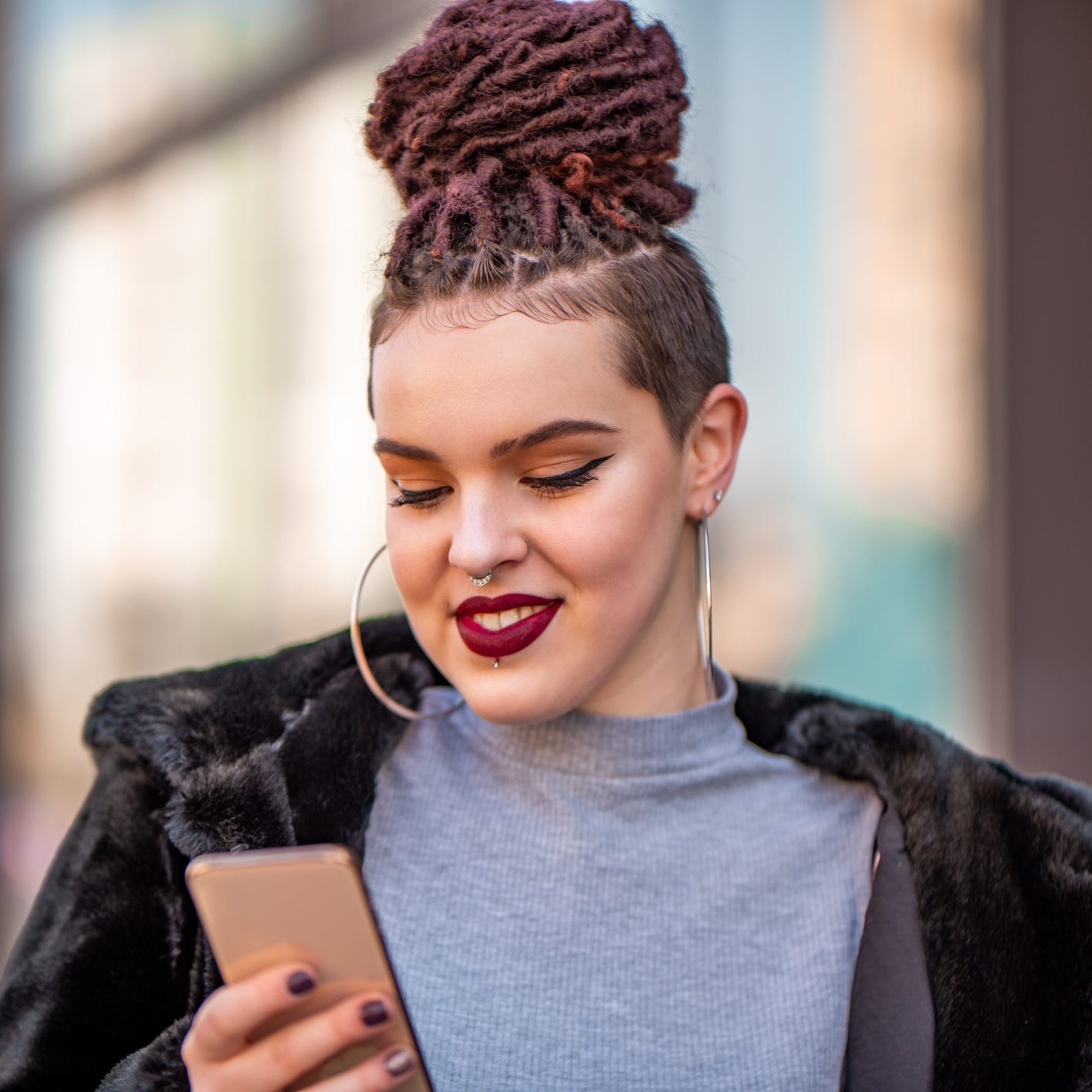 High Bun Locs With Shaved Sides — Loc Styles