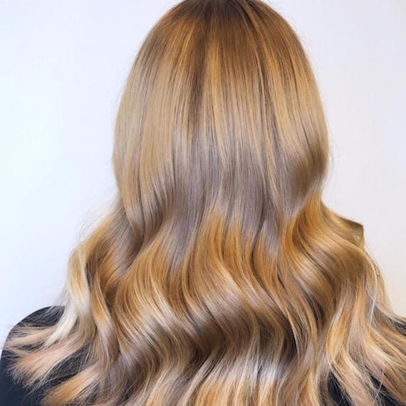 Back View Soft Beige Blonde Blend
