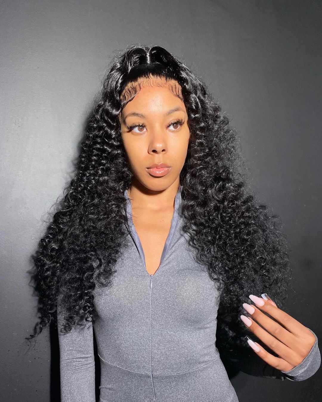 Collarbone Visual Idea — Half Up Half Down with Curls