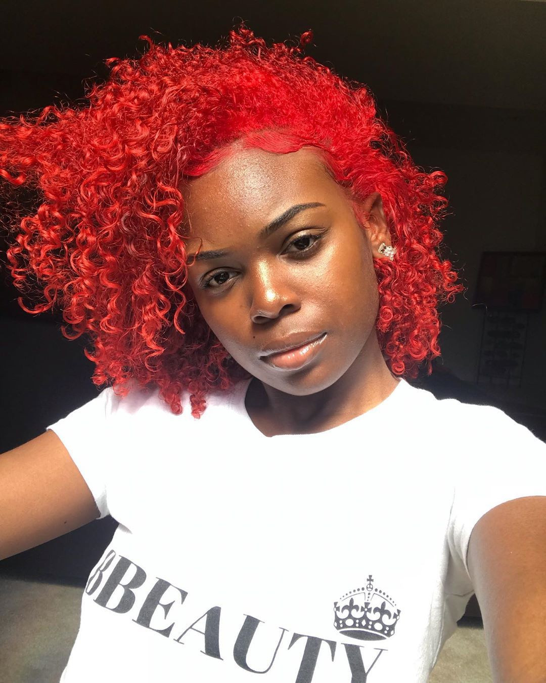 Vivid Red Short Curls Vivid Red Short Curls — Red Hair on Black Women