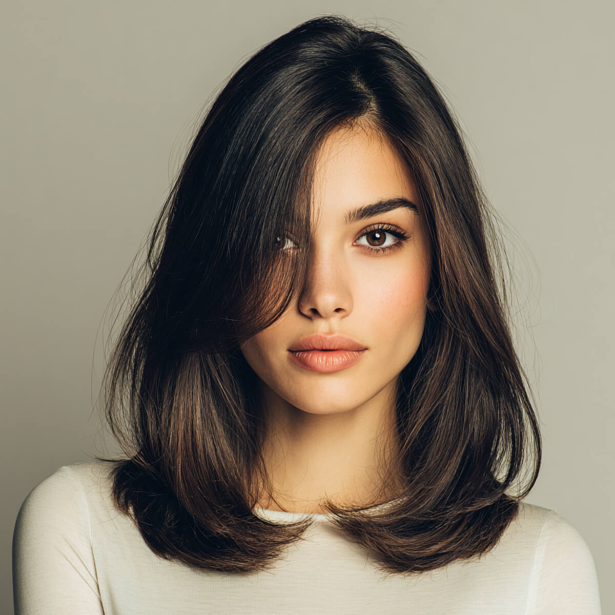 Deep Side Part Blunt Dark Brown Bob Deep Side Part Blunt Dark Brown Bob — Straight Hairstyles