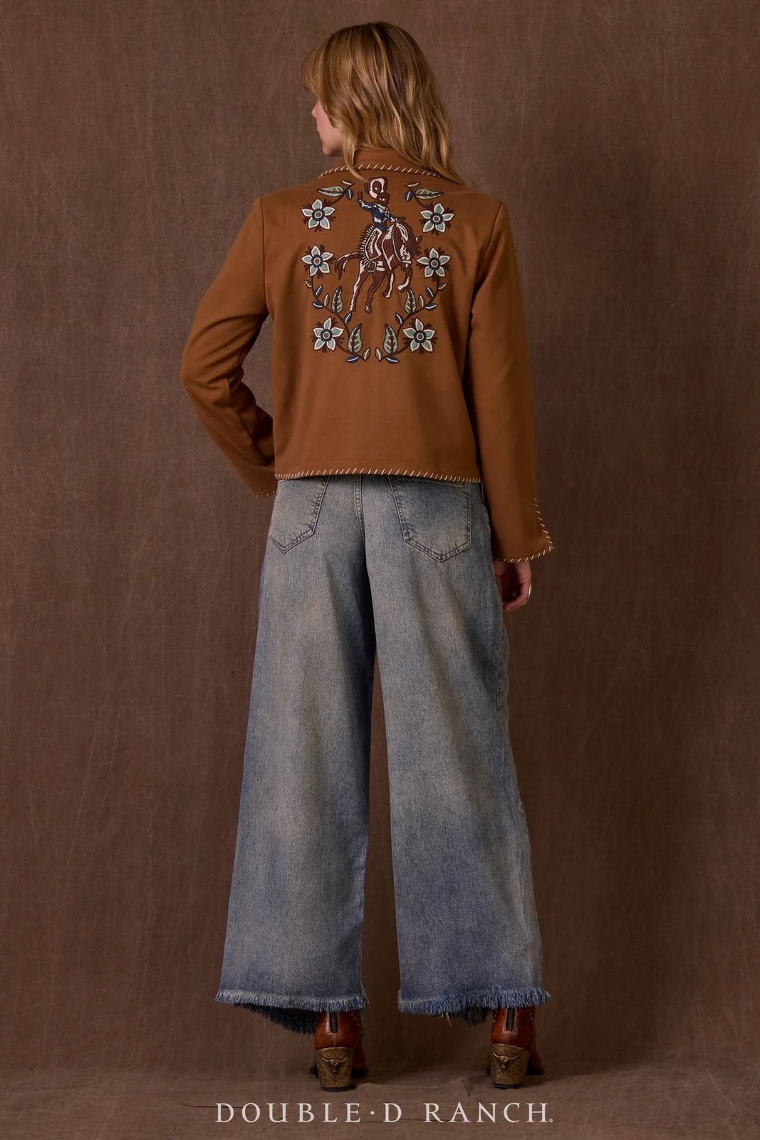 Embroidered Jacket with Wide-Leg Denim — Ranch Outfits