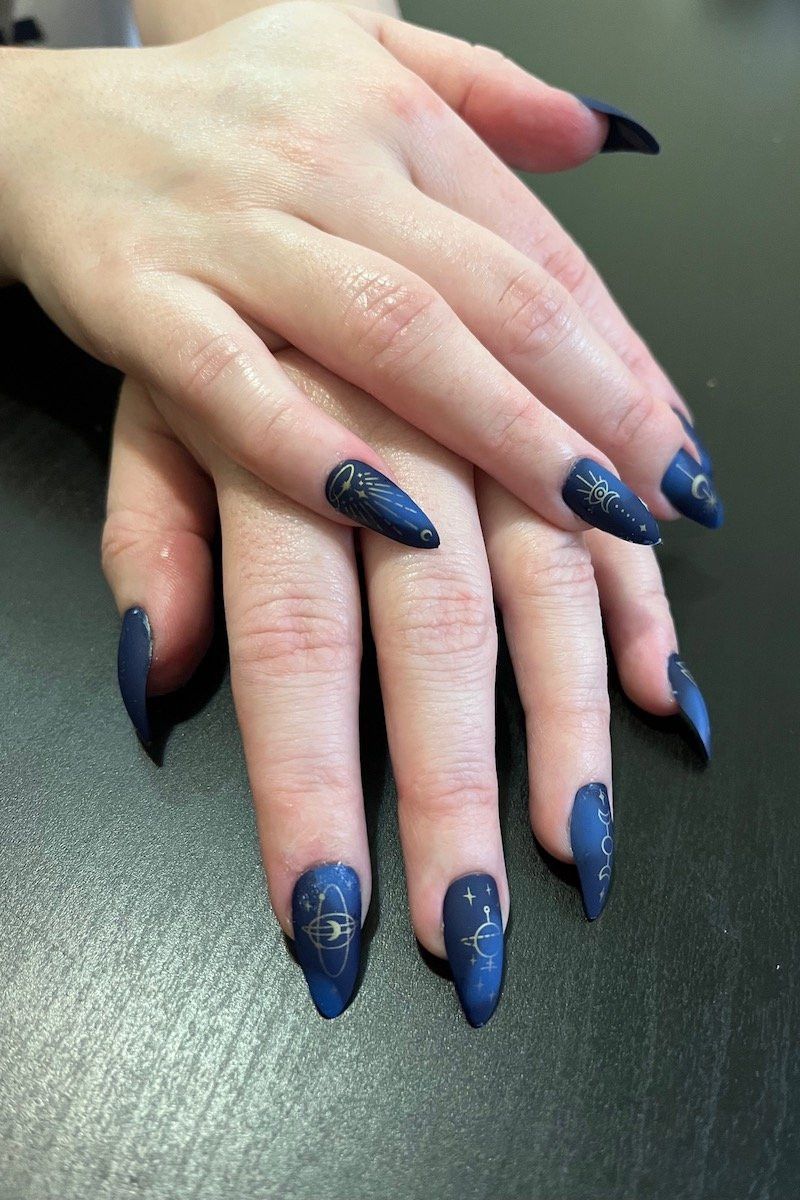 Celestial Motifs On All Nails Visual Idea Celestial Motifs On All Nails Visual Idea — Rave Nails