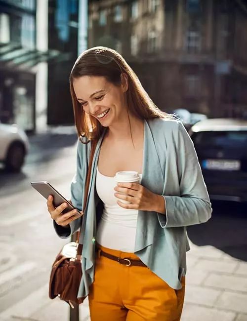 Orange Trousers and Blue Jacket for a Bold Coffee Date Orange Trousers and Blue Jacket for a Bold Coffee Date — Coffee Date Outfits
