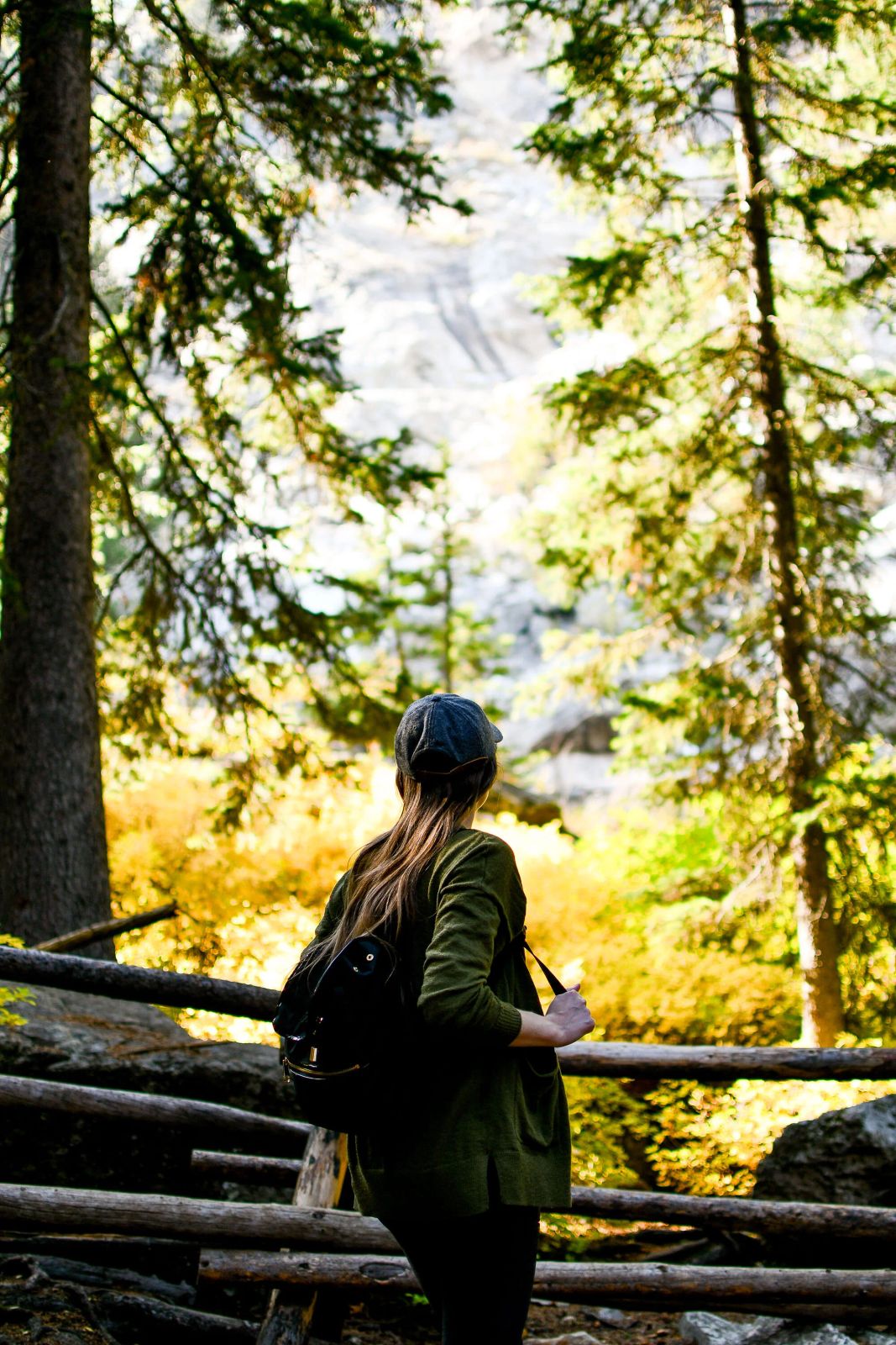 Autumn Forest Hike: Olive Top and Backpack Autumn Forest Hike: Olive Top and Backpack — National Park Outfits