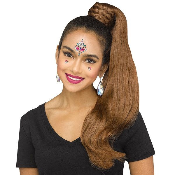 Braided Medium Brown Ponytail — Genie Ponytail