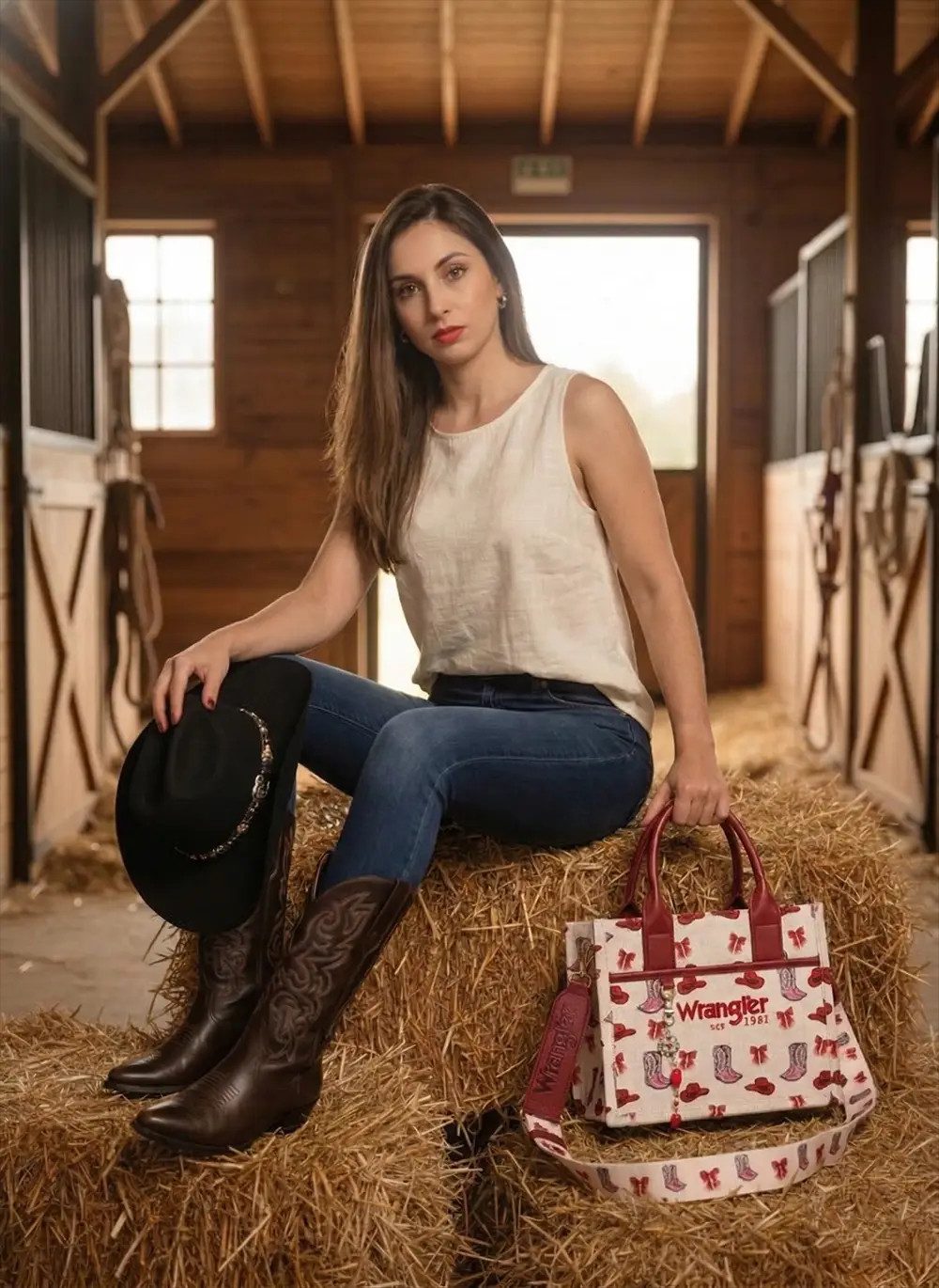 Casual Barn Style with Straight-Leg Jeans and Cowboy Boots Casual Barn Style with Straight-Leg Jeans and Cowboy Boots — Cowboy Boots with Jeans Outfits