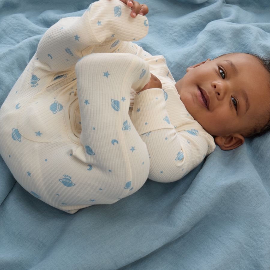 Cream Celestial Print Footed Pajamas for Everyday Comfort Cream Celestial Print Footed Pajamas for Everyday Comfort — Baby Outfits