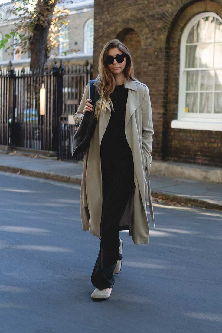 Effortless Sophistication: Trench Coat and Black Dress Effortless Sophistication: Trench Coat and Black Dress — Boston Outfits