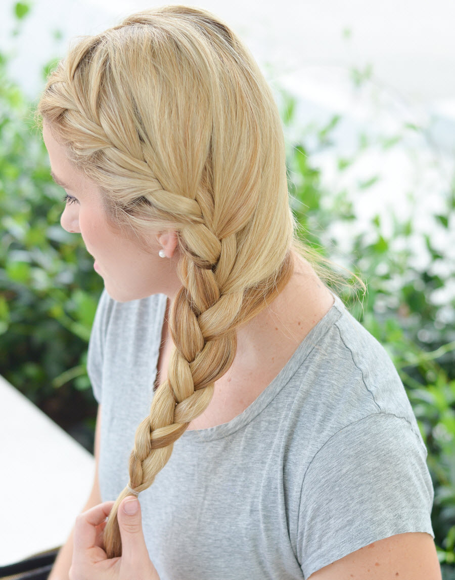 Prominent Collarbone Dutch Braid — Side Braid