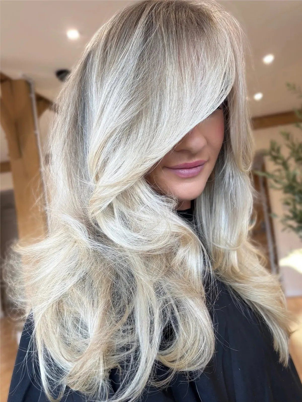 Voluminous Platinum Blonde With Ash Tones Voluminous Platinum Blonde With Ash Tones — Hair Color for Women Over 50