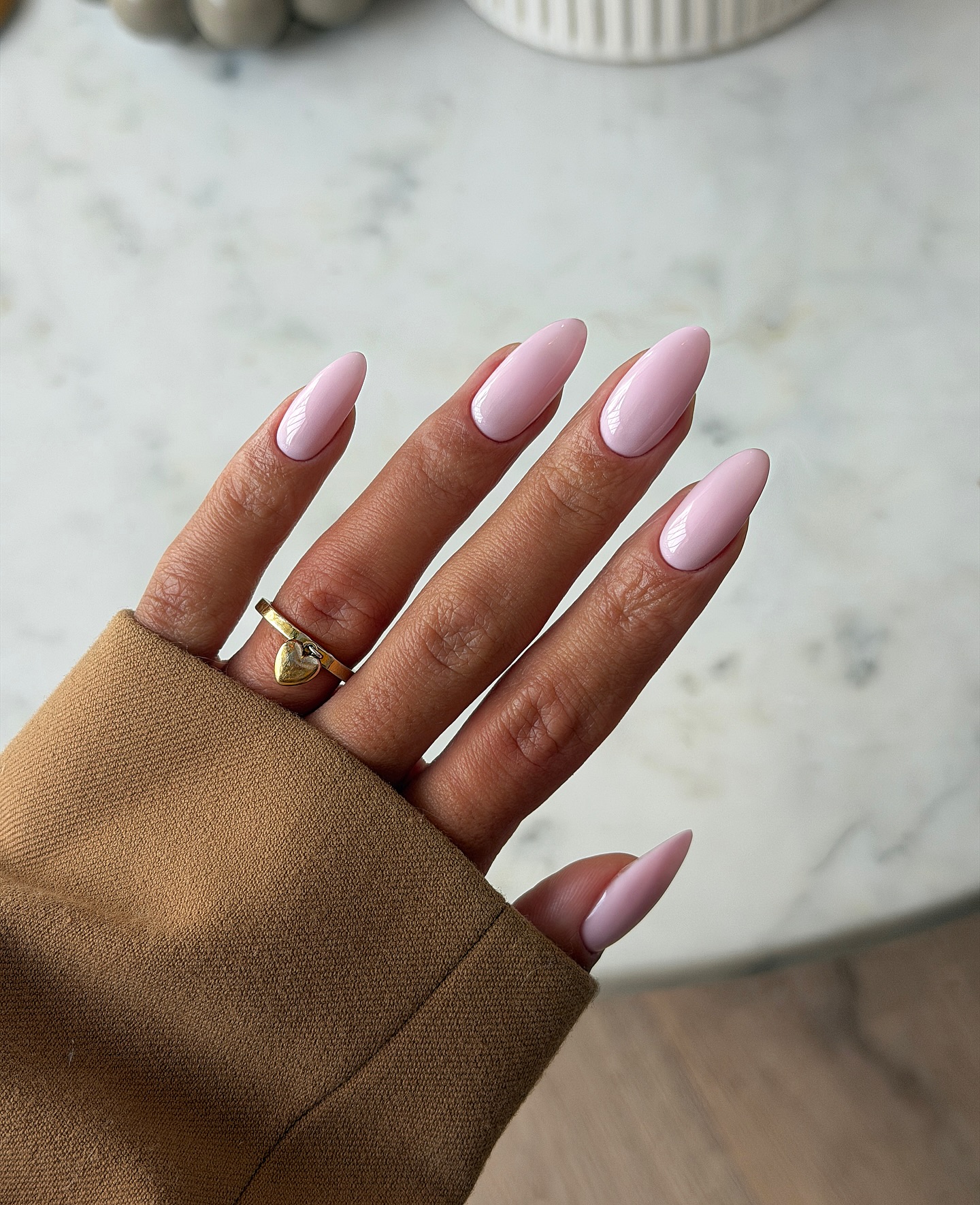 Milky Pink with Silver Lines Milky Pink with Silver Lines — Professional Nails