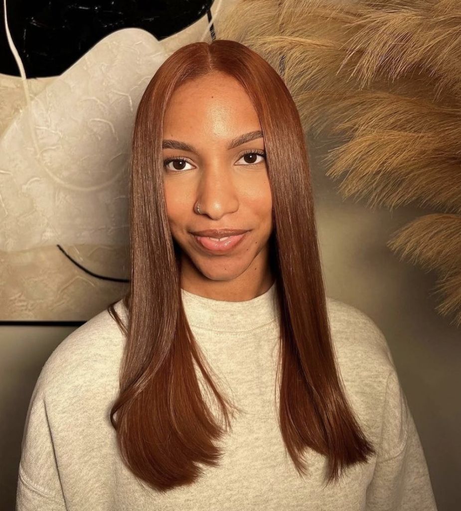 Sleek Copper Brown Bob Sleek Copper Brown Bob — Hair Color for Black Women