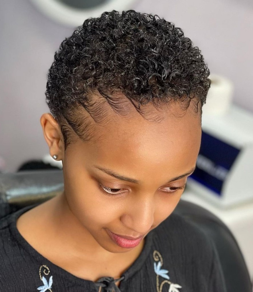 Defined Baby Hairs on a Textured Crop