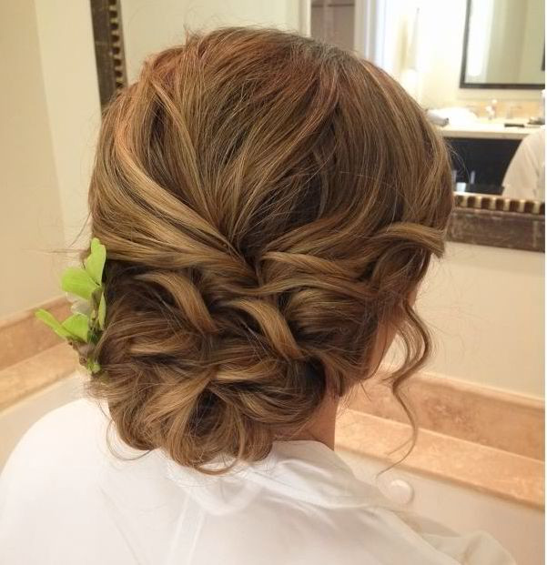 Collarbone Honey Blonde Loose Updo With Twists Collarbone Honey Blonde Loose Updo With Twists — Homecoming Updos