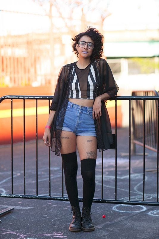Sheer Kimono and Denim Shorts for an Edgy Casual Look — San Francisco Outfits