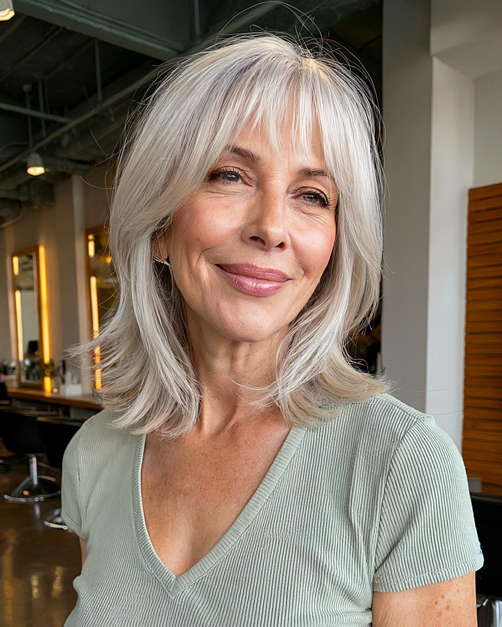 Ash Blonde Bob With Silver Tones — Hairstyles for Women Over 60