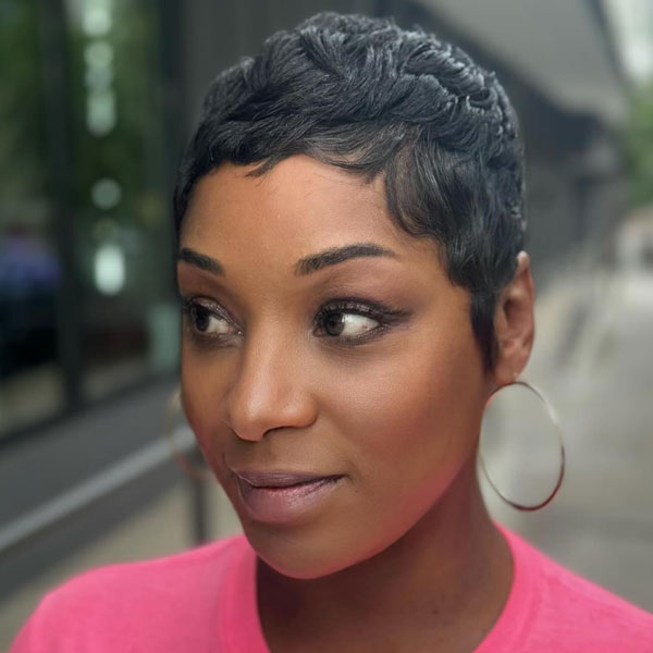Classic Black Pixie With Volume Classic Black Pixie With Volume — Pixie Cut for Black Women