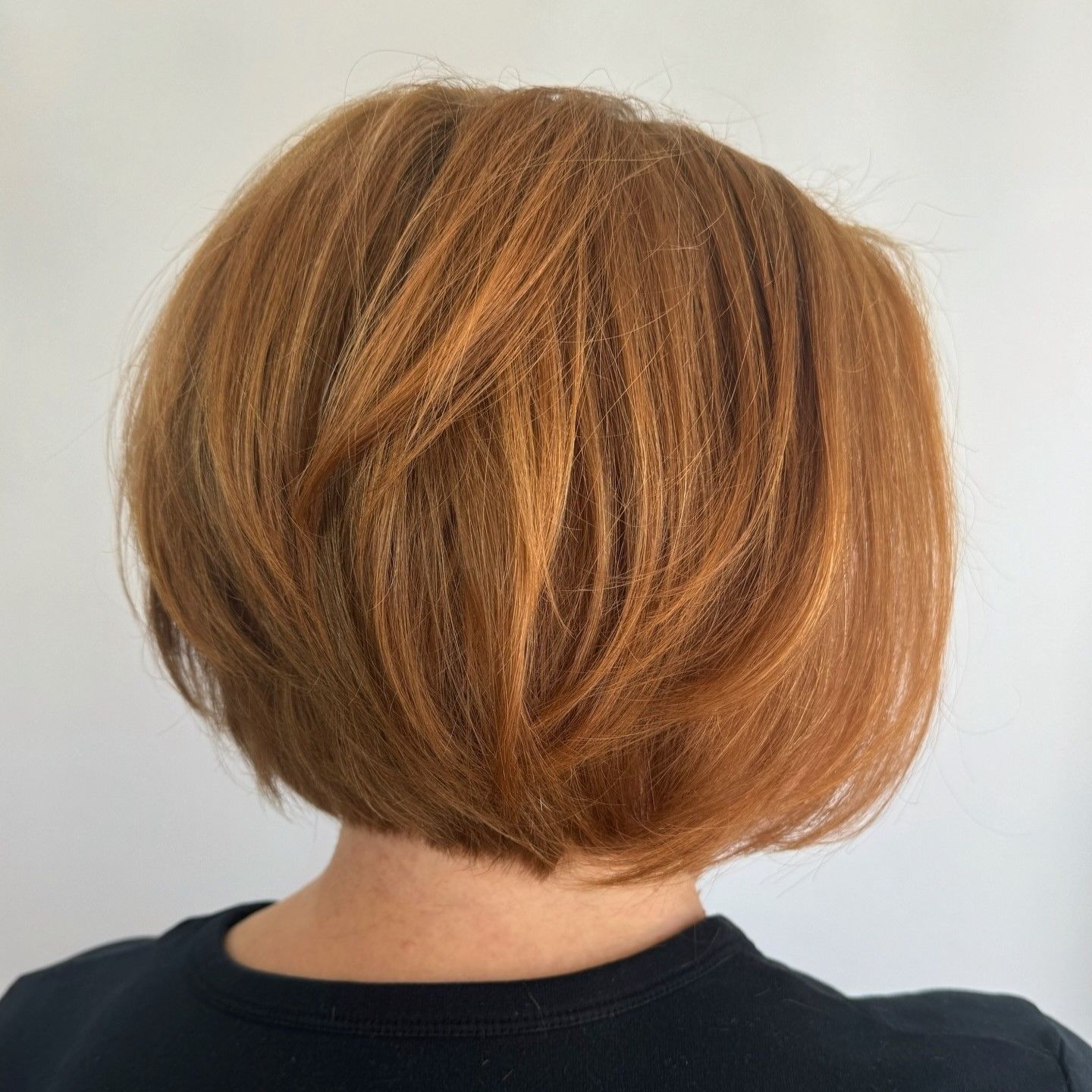 Vibrant Copper Red Layered Bob Vibrant Copper Red Layered Bob — Long Bob