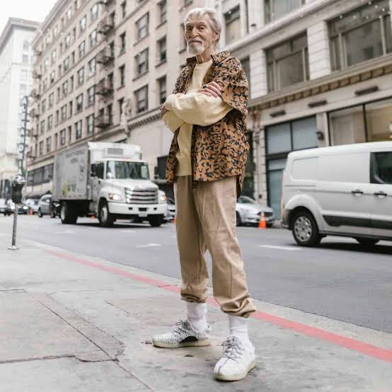 Animal Print Shirt with Yellow Sweater Animal Print Shirt with Yellow Sweater — Eclectic Grandpa Outfits