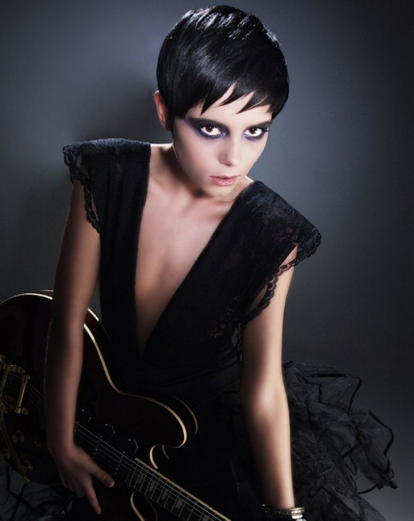Textured Black Pixie Cut Textured Black Pixie Cut — Goth Hairstyles