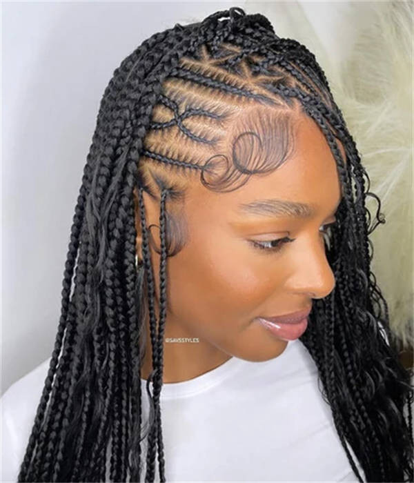 Box Braids With Intricate Parting Box Braids With Intricate Parting — Track Hairstyles