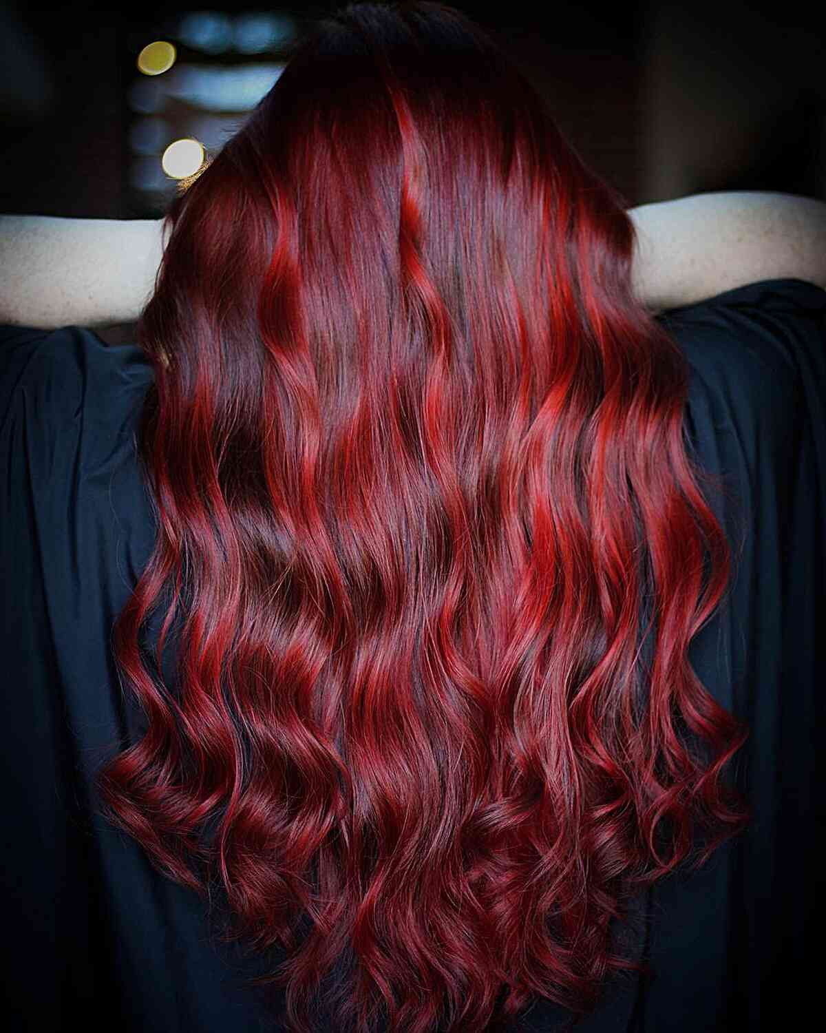 Multi-Dimensional Ruby Red With Highlights — Ruby Red Hair