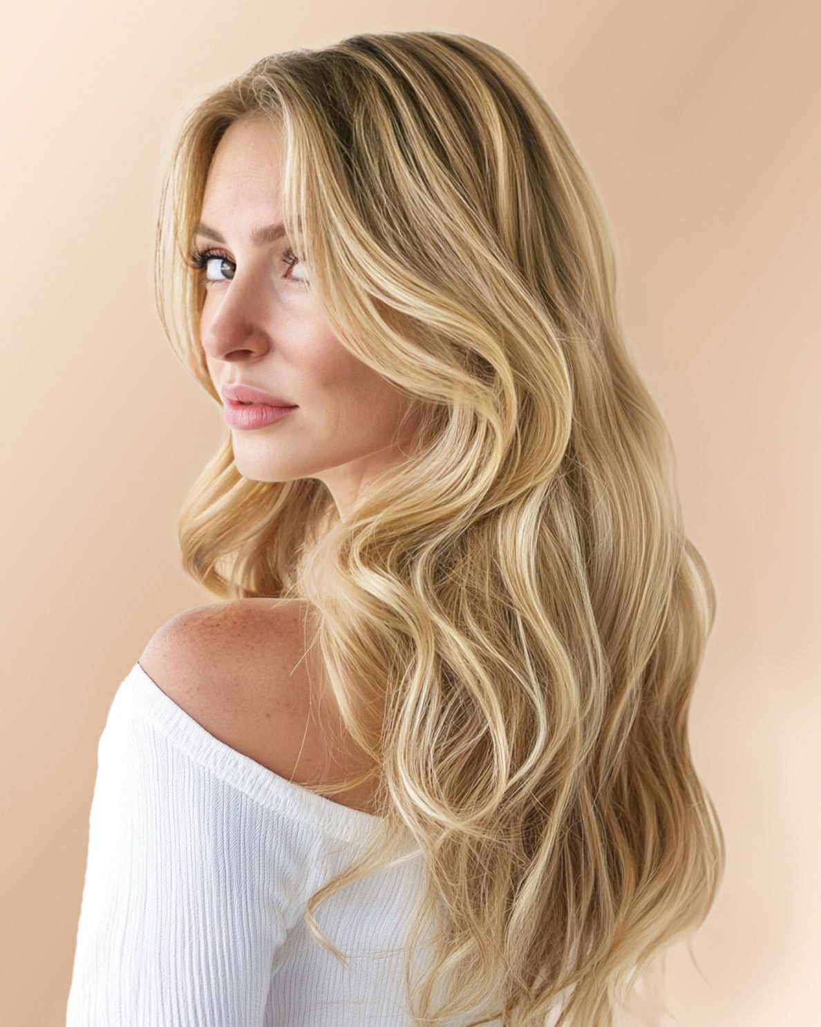 Sun-Kissed Mid-Back Dirty Blonde Waves Sun-Kissed Mid-Back Dirty Blonde Waves