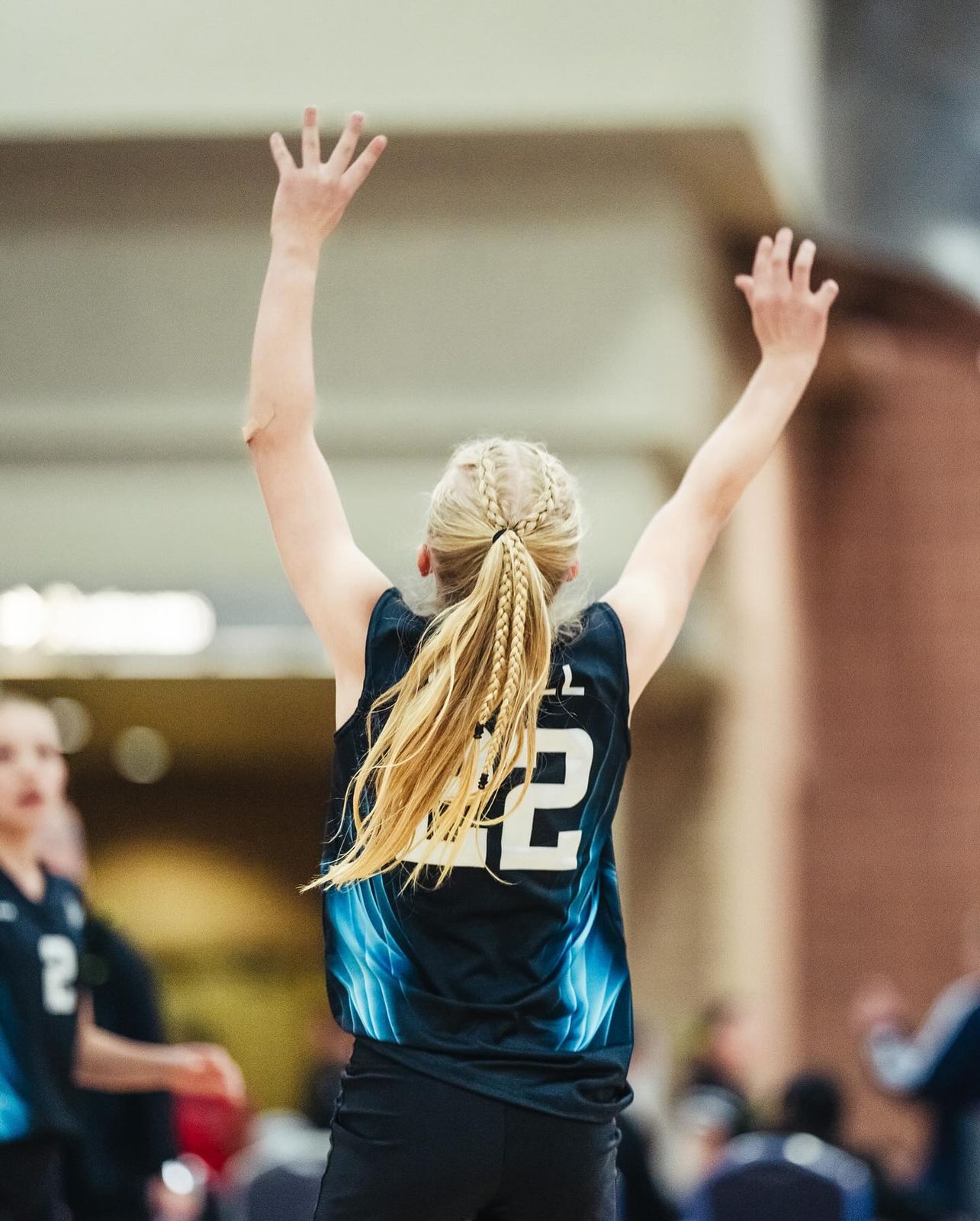 Two Thick Braids into Ponytail — Volleyball Hairstyles